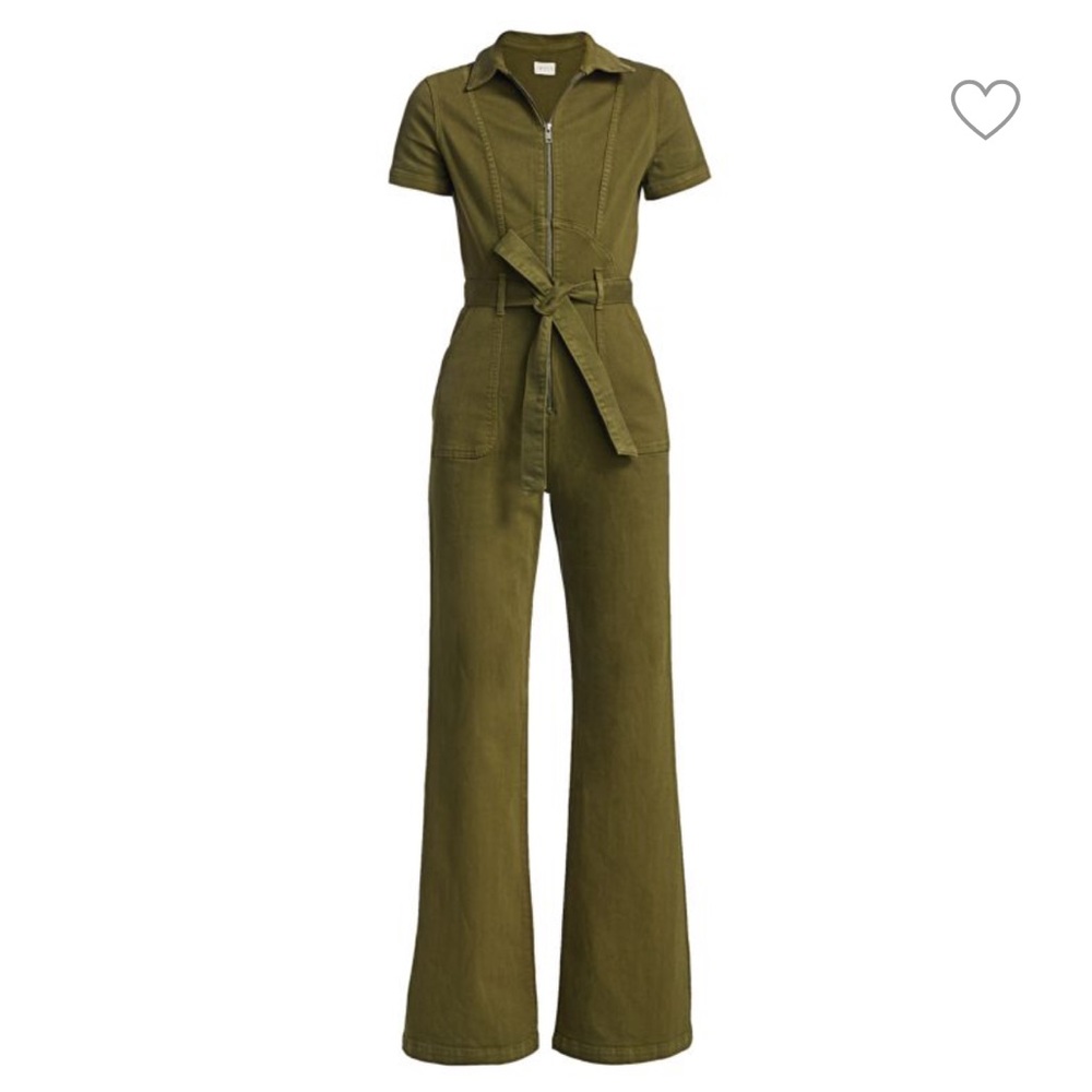 Alice + Olivia Wide Leg Green Jumpsuit Size XS / 26
